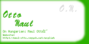 otto maul business card